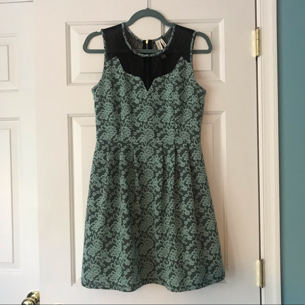 Teal Fit & Flare Dress